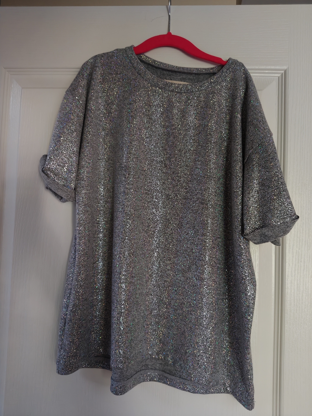 Tucker + Tate Silver Glitter Short Sleeve Tee